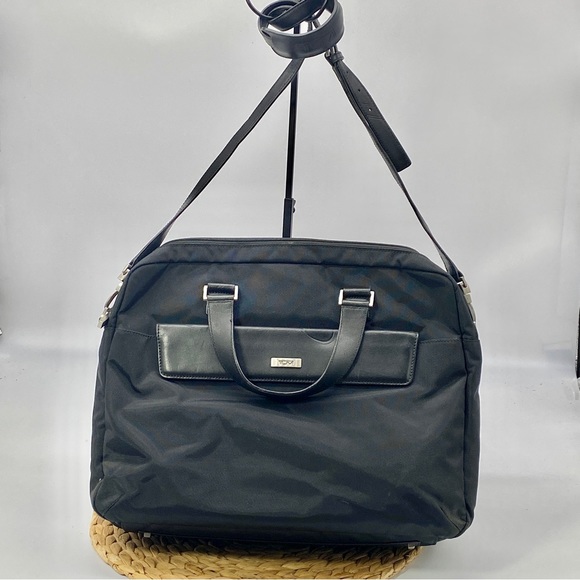 Tumi Bags Tumi Black Laptop Case Padded Suitcase Travel Shoulder Bag Large Nylon Briefcase